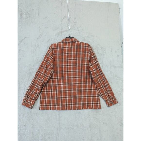 Mossy Oak Flannel Shirt Mens XL Orange Plaid Button Long Sleeve Outdoor Hunters - Picture 5 of 7